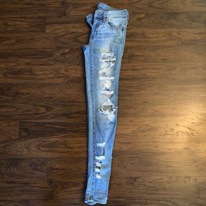 american eagle ripped jeans 2 long